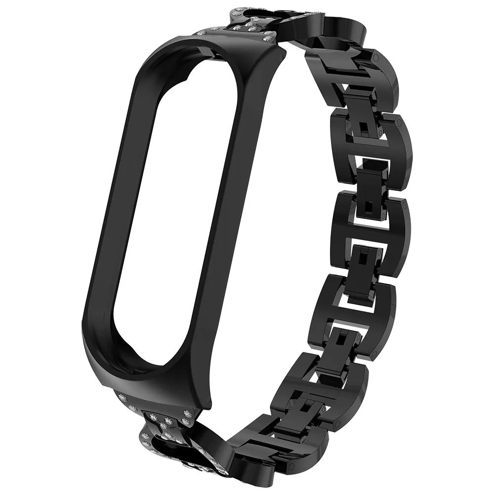 Ремешок для часов из нержавеющей стали Xiaomi Mi браслет miband 4 сменный ремешок со