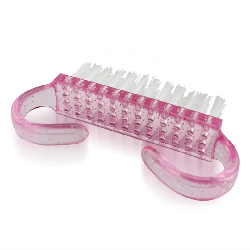 Brainbow 2 шт розовая пластиковая щетка для ногтей маленький размер очистки пыли