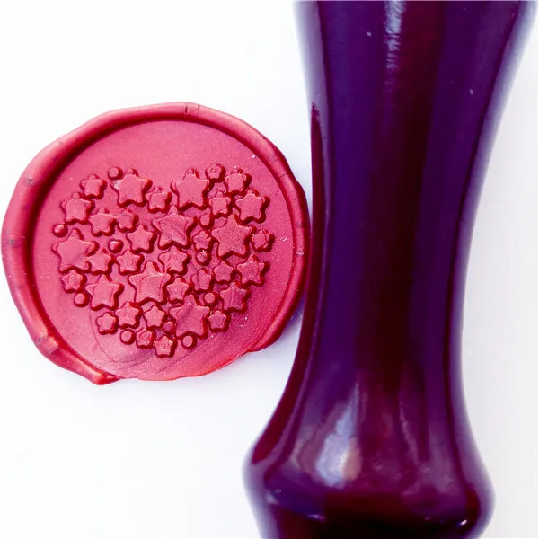 Печать в форме сердца звезд-печать на конверте-ручка pal-воск печать звезды для