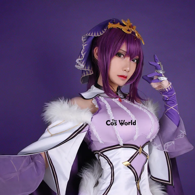 FGO Fate Grand Order Caster Scathach платье униформа плащ наряд Аниме косплей костюмы |