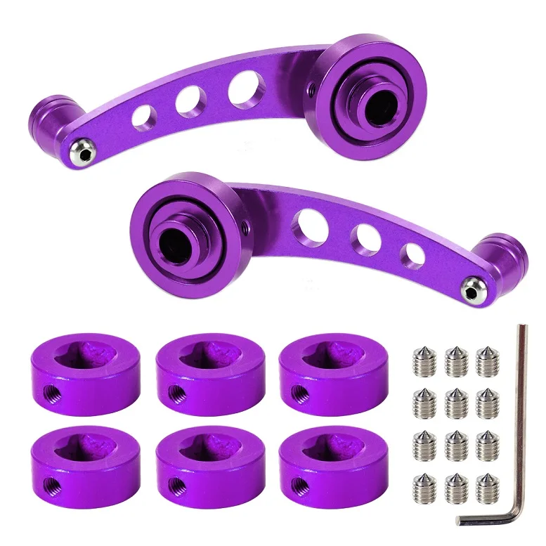 Purple Beler 1 пара Сменные ручные дверные, оконные моторы, кривые рукоятки, алюминиевые для VW Audi Nissan Toyoto Mercedes Benz - Название цвета: Purple