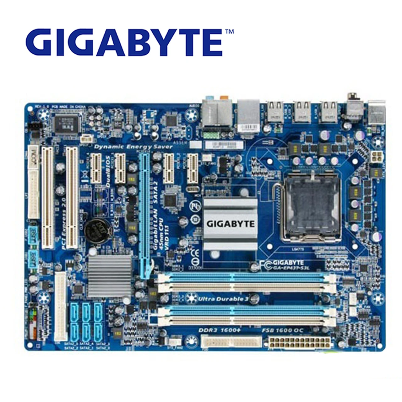 LGA 775 For Intel DDR3 Gigabyte GA-EP43T-S3L 100% Original Motherboard 16G P43 EP43T-S3L Desktop Mainboard Systemboard Used