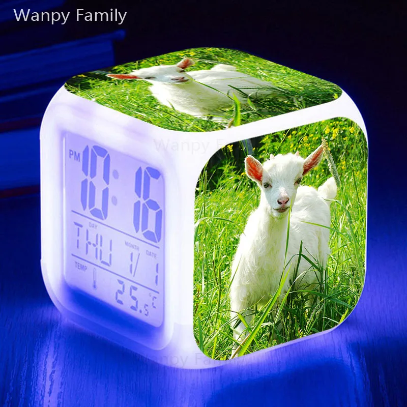7 Color Glowing Multifunctio Touch Sensing Alarm Clock For Kids Birthday Gift Watches Clock