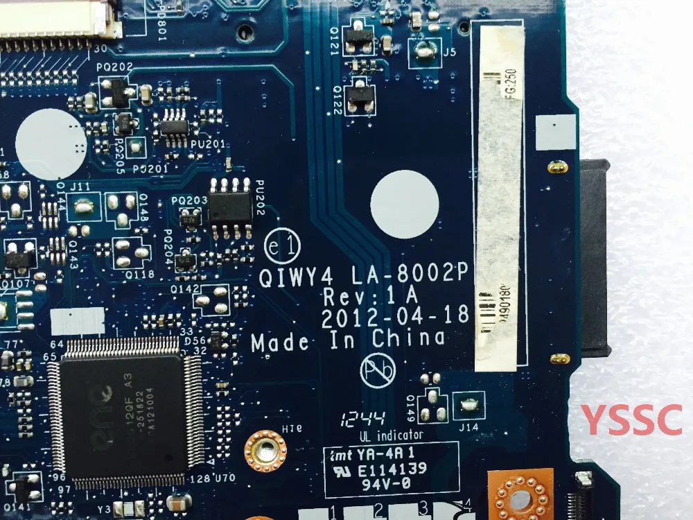 Бесплатная доставка материнская плата QIWY4 LA-8002P для ноутбука Lenovo Y580 (для
