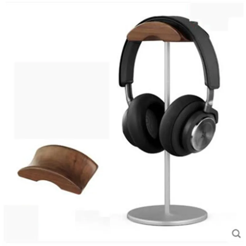 Walnut arc 1 Модный дизайн, Новая Металлическая текстура, подставка для наушников, практичный держатель для наушников, гарнитура, полка для шоу, алюминиевая настольная подставка, вешалка - Цвет: Walnut arc 1