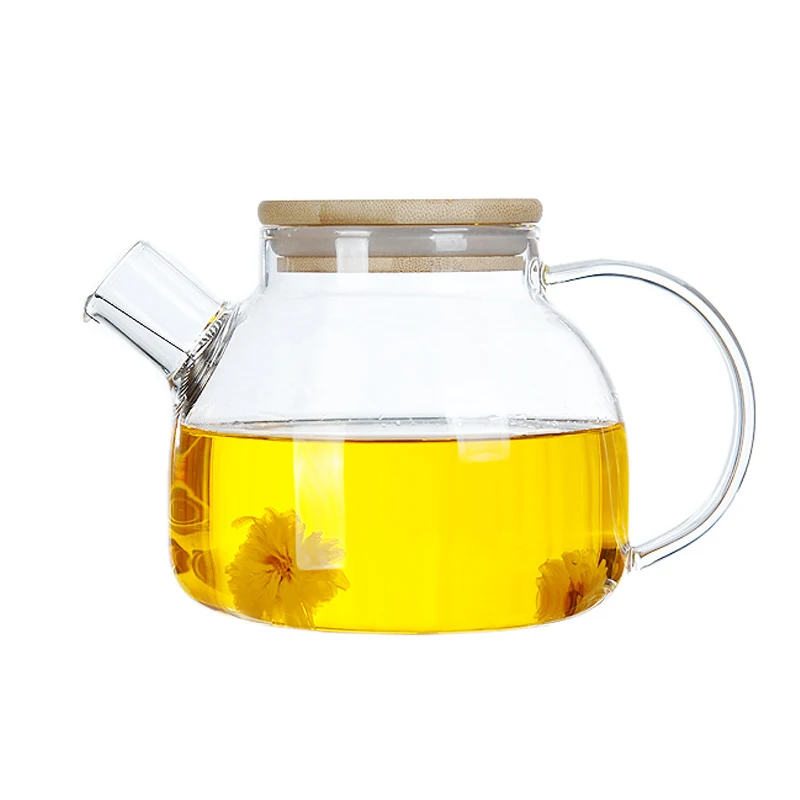 

High quality 1000ml Heat Resistant Glass water Pot,Coffee Teapot Flower Tea Set Puer kettle Convenient Office Teaset 1pcs