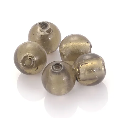 10 шт./лот 14 мм стеклянные круглые серебряные бусины-разделители для изготовления ювелирных изделий своими руками