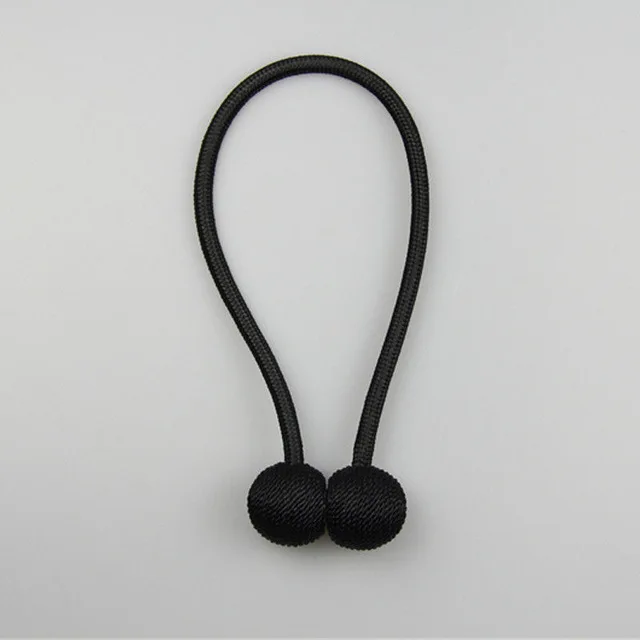 black Магнитный шар занавеска Tieback Tie Back Пряжка жемчужный шар занавеска Tiebacks задняя крышка пряжка зажим занавеска украшение аксессуар - Цвет: black
