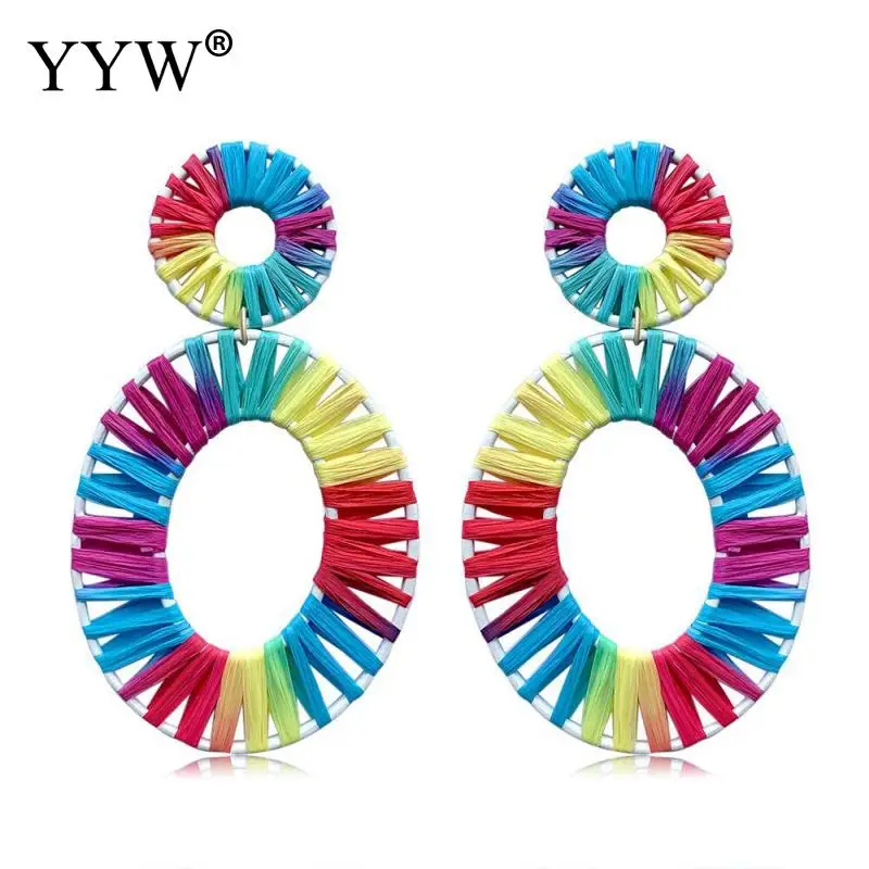 YYW Pendientes Mujer новые богемные серьги-подвески ручной работы для женщин разноцветные