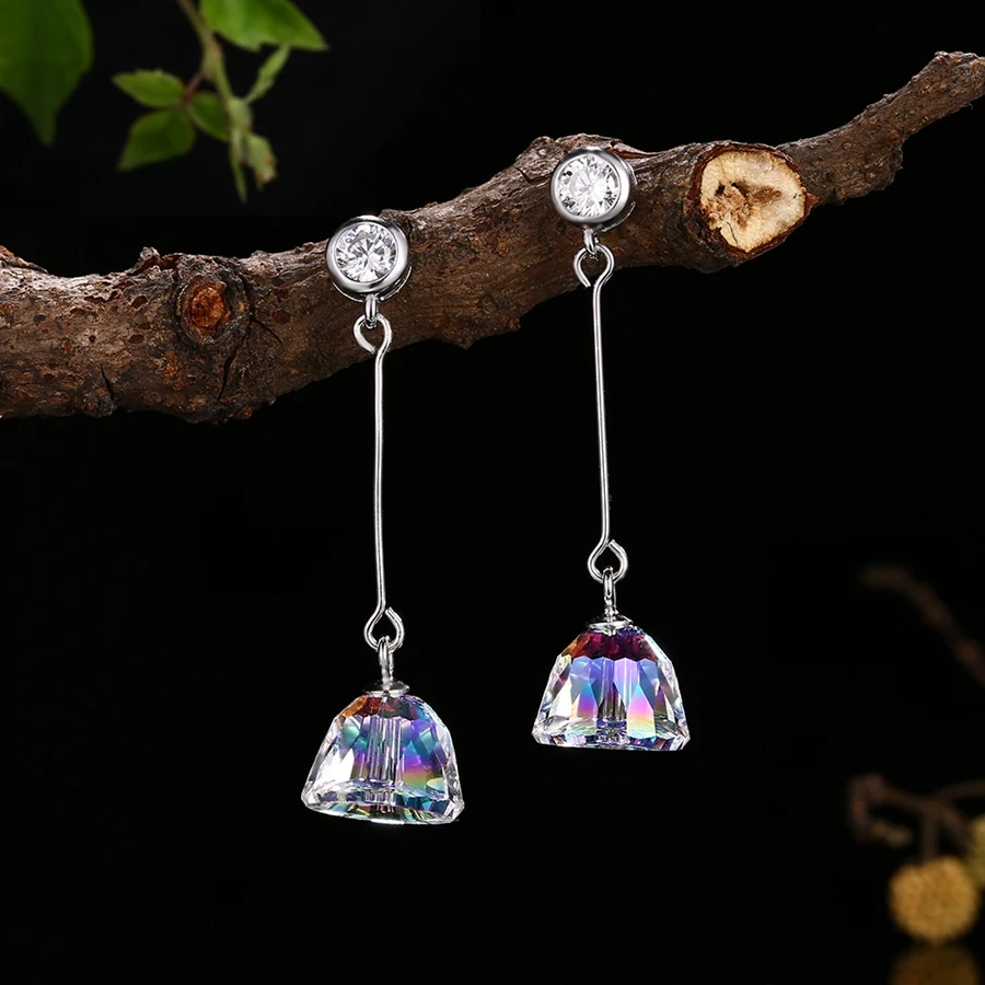 MALANDA Кристалл от Swarovski Висячие серьги для женщин геометрические свисающие Новая