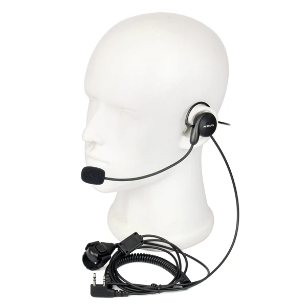 Retevis 2 булавки динамик Mic Finger радиотелефон с гарнитурой PTT для Kenwood радио BAOFENG UV-5R BF-888s Retevis H777 TYT Ham Радио иди и болтай Walkie Talkie гарнитура