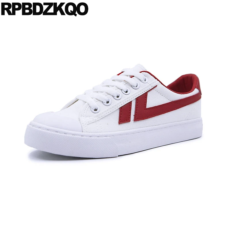 

Designer Chinese Size 9 China Trainers Women Round Toe Cheap Lace Up Breathable 2021 Sneakers Flats White Canvas Shoes Latest