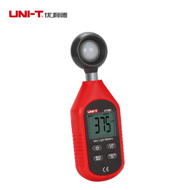 UNI-T UT383 Ручной цифровой люкс измеритель освещенности яркости световой фотометр