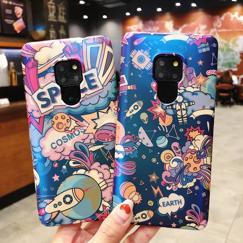 Чехол Space Earth Planet для Huawei P20 Mate 30 Pro P30 Lite 20 Nova 5i Honor с мультипликационным рисунком