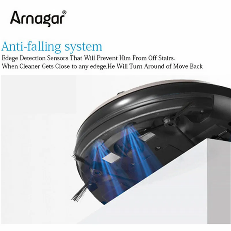 Arnagar Q1 Автоматический робот пылесос с танком для воды и влажной уборкой мощность