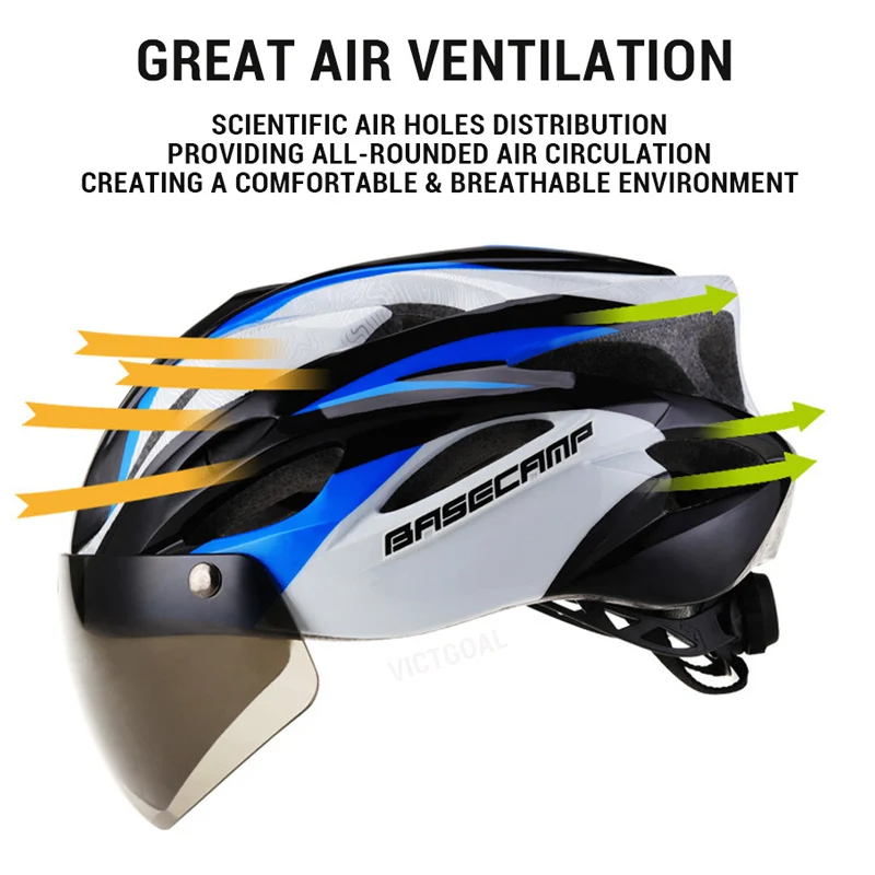 Приложение Basecamp Горная дорога велосипед шлем объектив с очками комфортабельные
