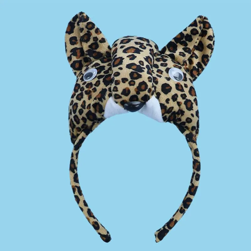 Children Boy Girl Animal 3D Leopard Headband Hairband Kids Performance Cosplay hair Party Headwear Christmas Halloween |