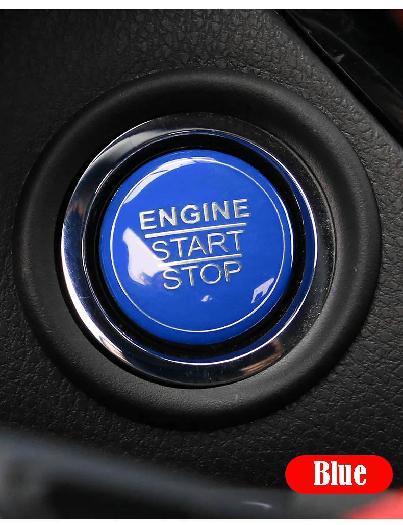 Carbon Fiber Car Engine Start Stop Button Cover Keyless Go Ignition Stickers Fit for Toyota C-HR CHR | Автомобили и мотоциклы