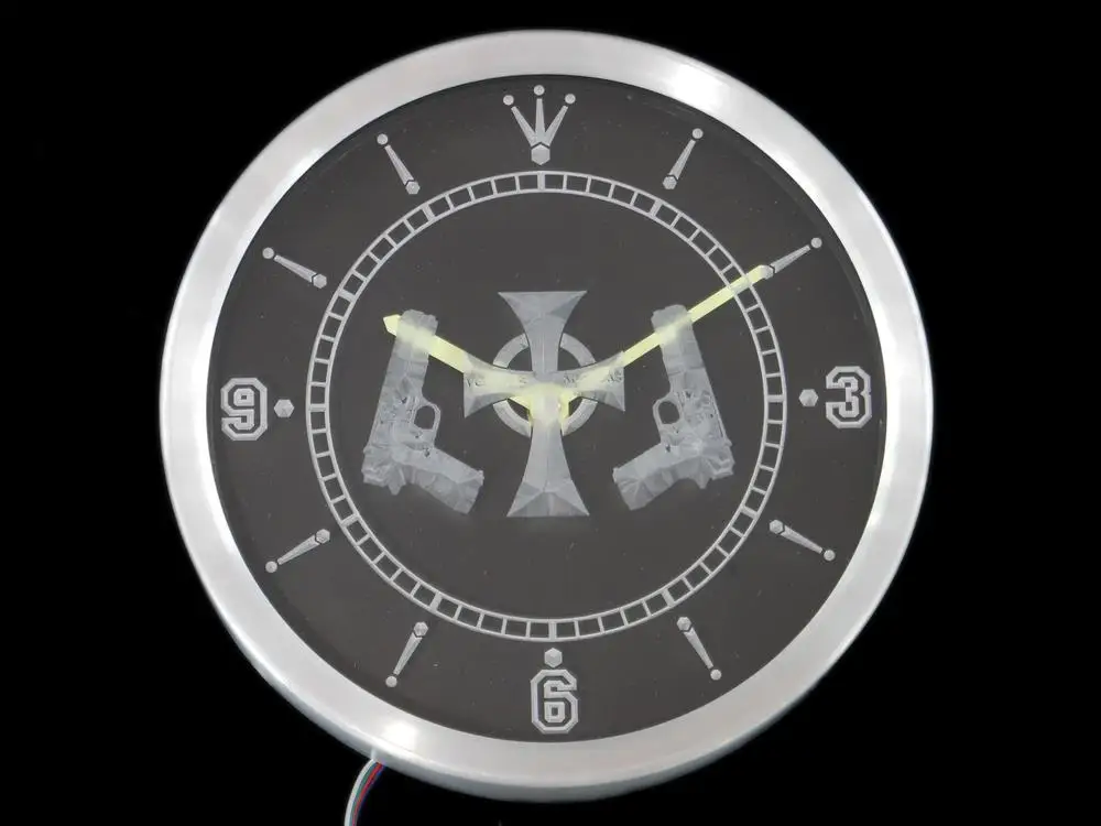 Неоновые световые знаки nc0232 Boondock Сэйнтс светодиодный настенные часы|wall clock|led wall