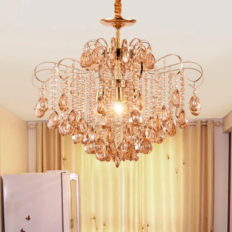 European wrought iron crystal chandeliers creative personality lamp living room restaurant hotel lamps led lighting | Освещение