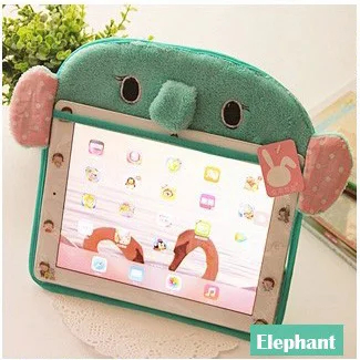 Elephant 1 шт. милый плюшевый чехол-подставка для планшета, чехол для планшета, чехол Fundas Coque 9,7 дюймов. Украшение для дома, 6 цветов, чехол для ПК - Цвет: Elephant