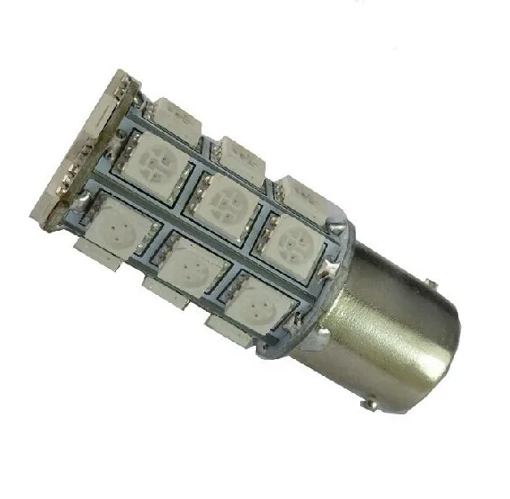 100X S25 1156 BA15S 27 SMD 5050 LED 27SMD 27LED Автомобильный указатель поворота Свет двери
