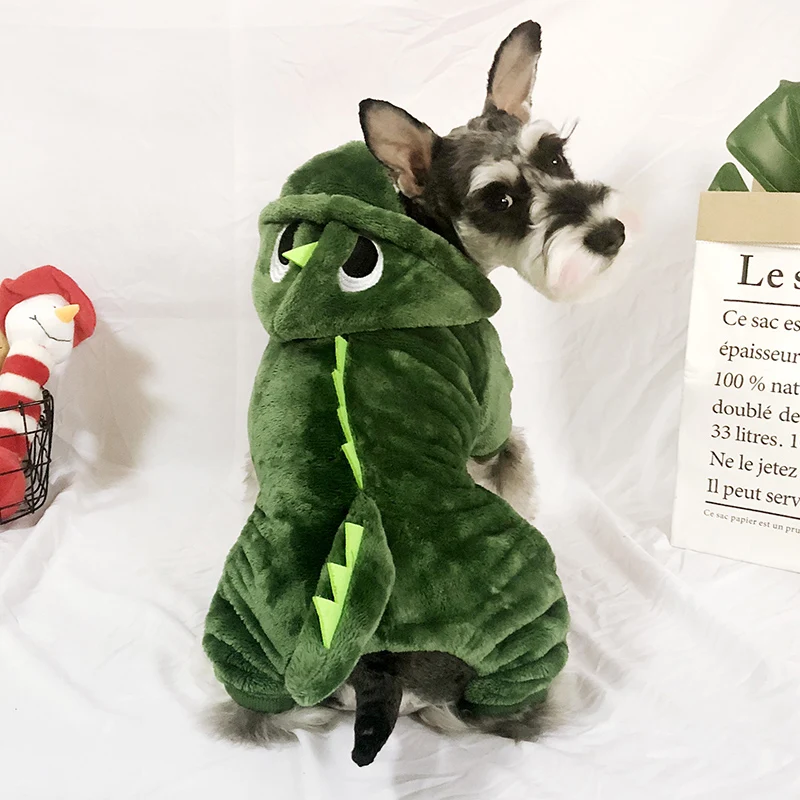 PETCIRCLE Одежда для собак Зима-осень плюшевый щенок собака для бульдога Чихуахуа осень кошка зеленые глаза динозавры одежда для домашних животных