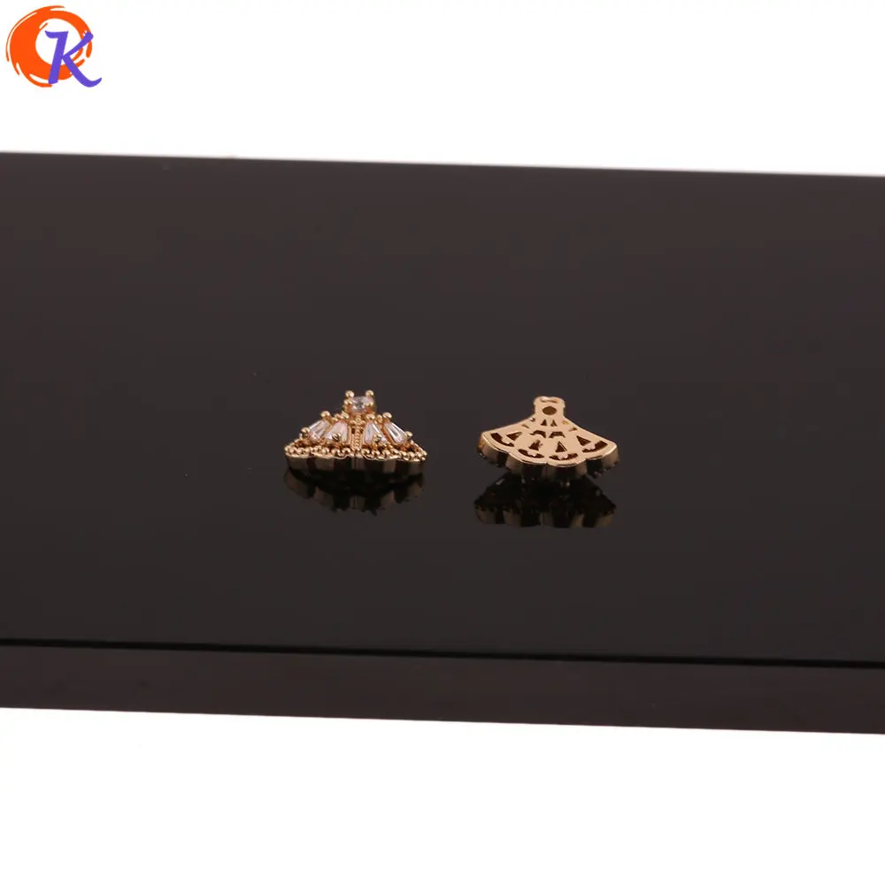 

Cordial Design 40Pcs 12*13MM Jewelry Accessories/CZ Pendant/Earrings Connectors/DIY Jewelry Making/Hand Made/Earring Findings