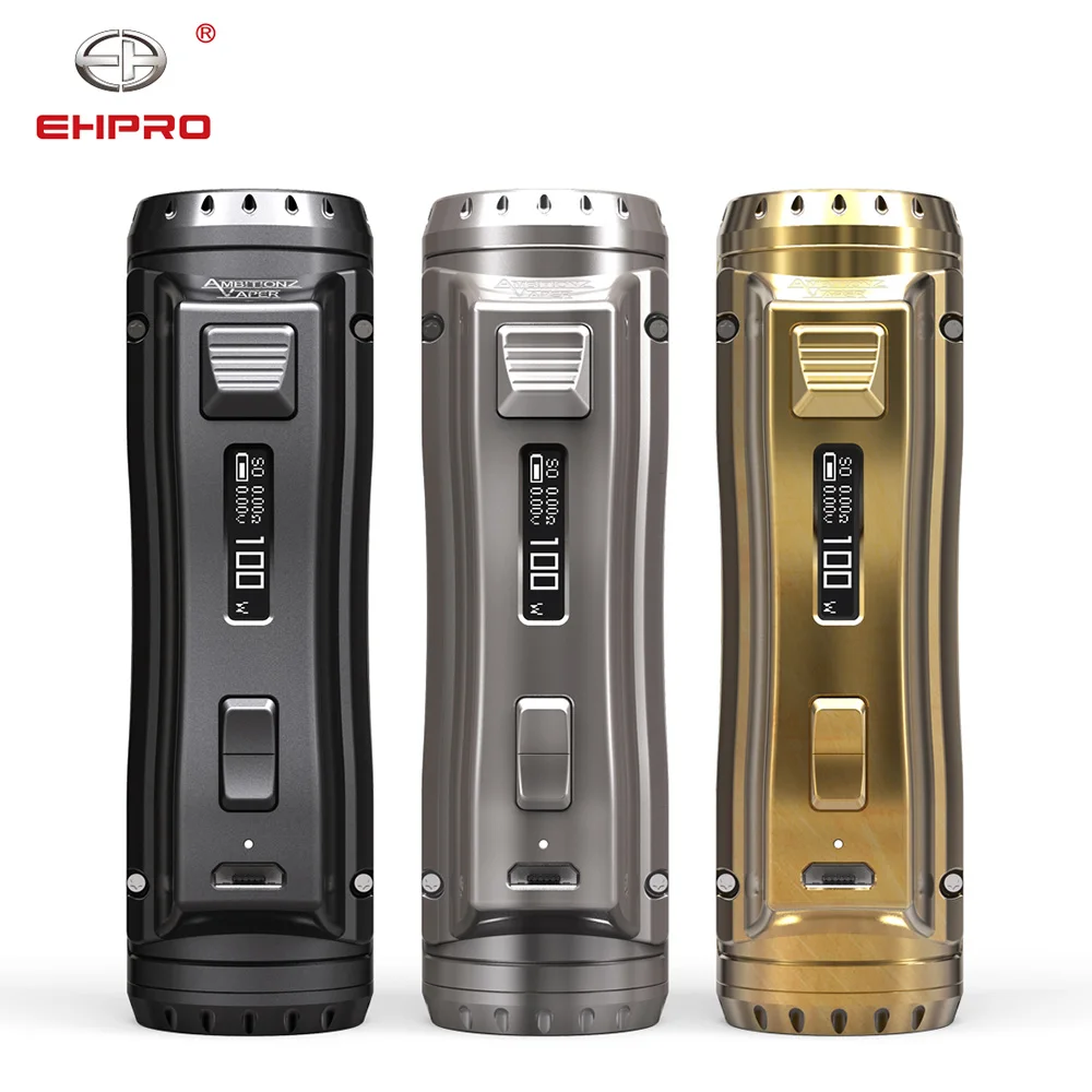 Ehpro холодной Сталь 100 Mod металлические Vape 120 Вт TC Box MOD совместим с 21700/20700/18650 батареи
