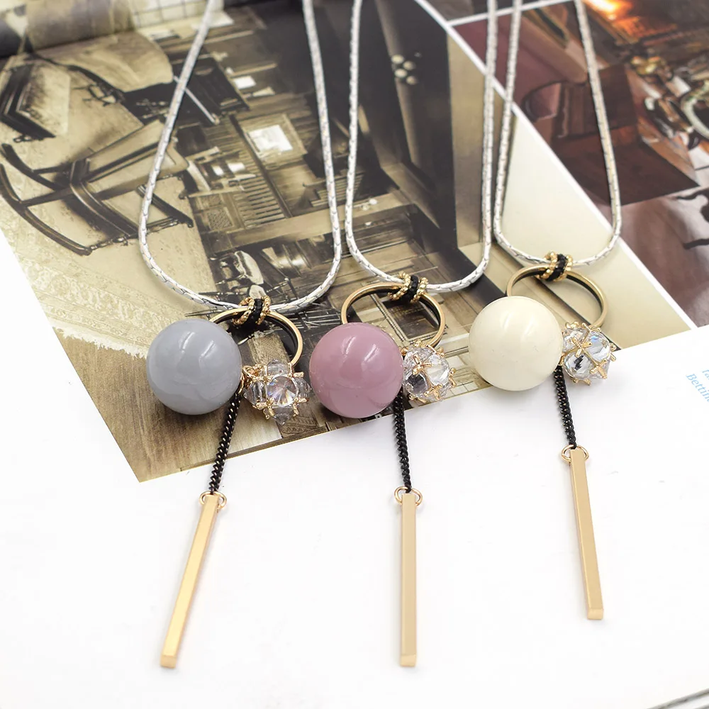 Высококачественное модное ожерелье в богемном стиле с большими кристаллами и