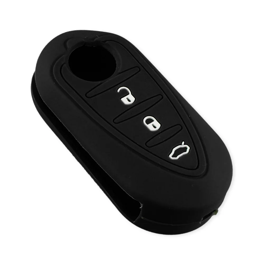 KEYYOU 3 кнопочный силиконовый резиновый чехол для ключей Fob Alfa Romeo Mito Giulietta Brera 4C 159 GTA