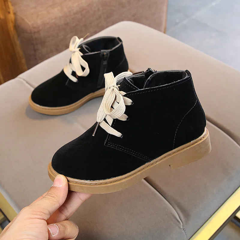 2018 New Children Shoes PU Leather Waterproof Martin boots Kids leather shoes Girls Boys Rubber Boots Fashion Sneakers | Детская одежда
