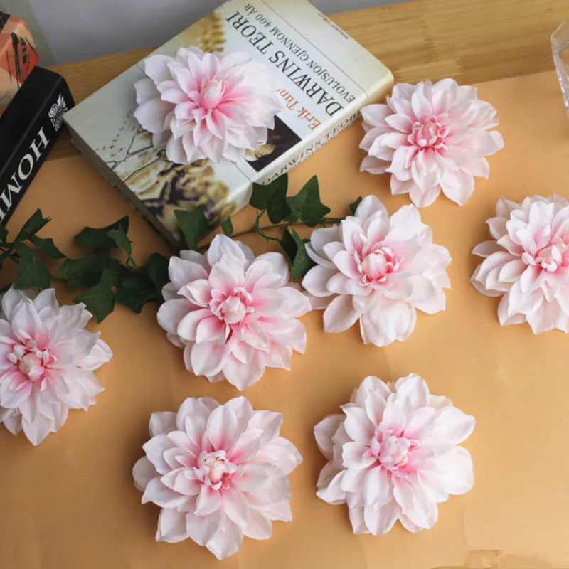 Высококачественная имитация 14 см головки хризантем Dahlia DIY украшения для дома рукодельные поделки 10 \ партия