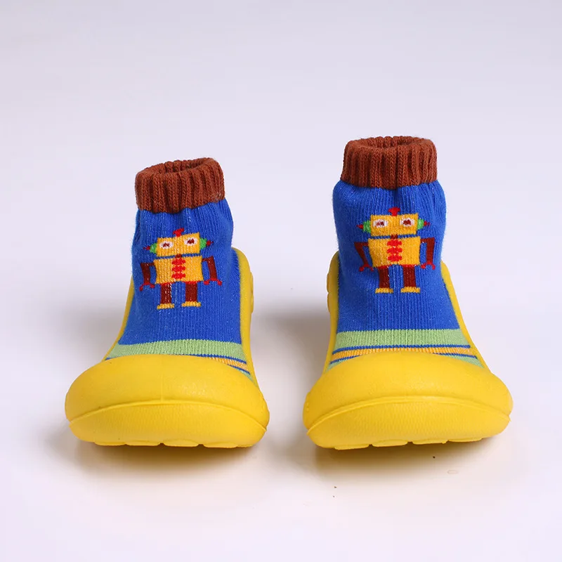 baby socks B Носочки для новорожденных Удобные дышащие носки мультфильм робот мягкой резины пол носки обувь.Y07R - Цвет: baby socks B