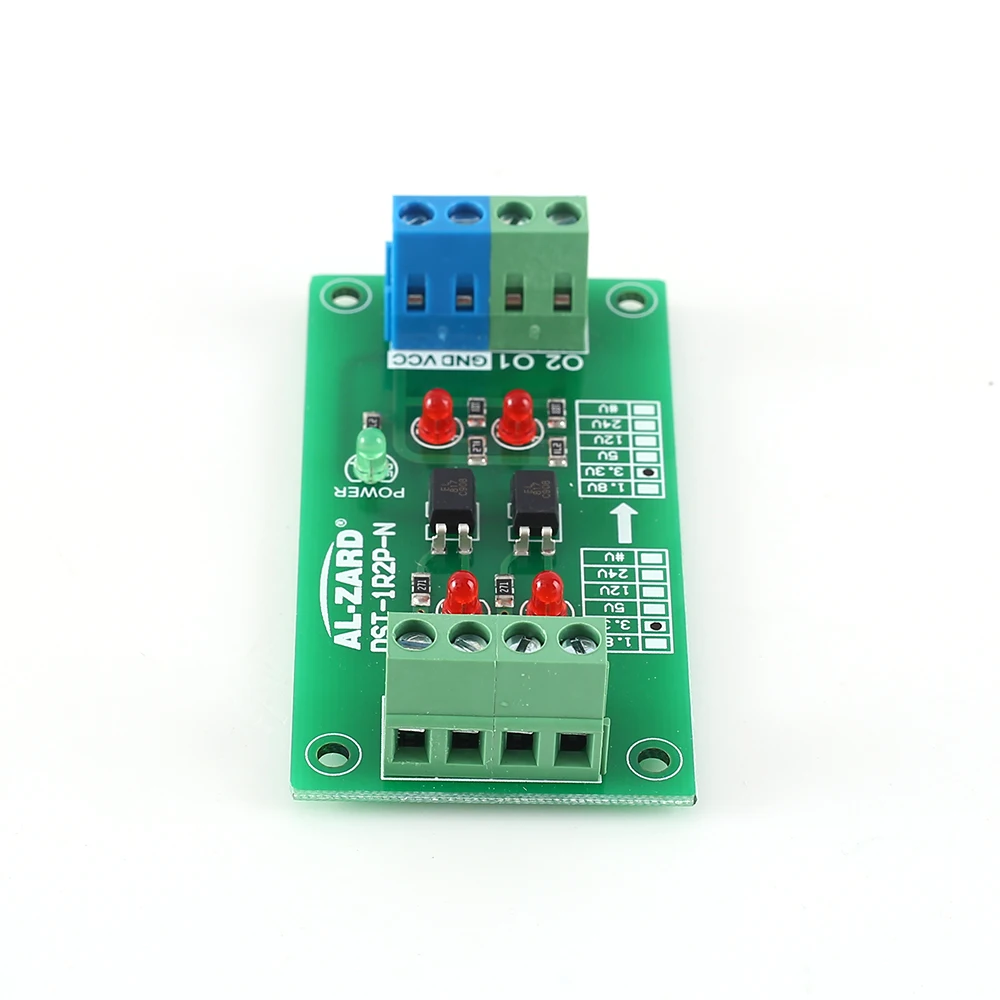 DC 3.3V 2Bit Optocoupler Isolator to PLC Signal Converter Board NPN Output | Электронные компоненты и