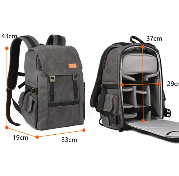 Винтаж Холст DSLR SLR Камера рюкзак термосумку Водонепроницаемый daypack|daypack|daypack backpack |