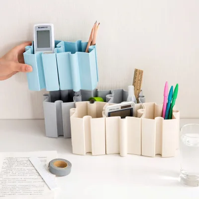 Пластиковый органайзер для макияжа сращивающийся туалетный столик косметики