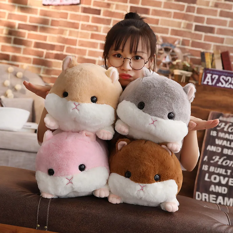 90cm Cartoon Winter Hand Warm Hamster Plush Toy Soft Cute Stuffed Animals Pillow Kids Birthday Gifts Home Decor | Игрушки и хобби
