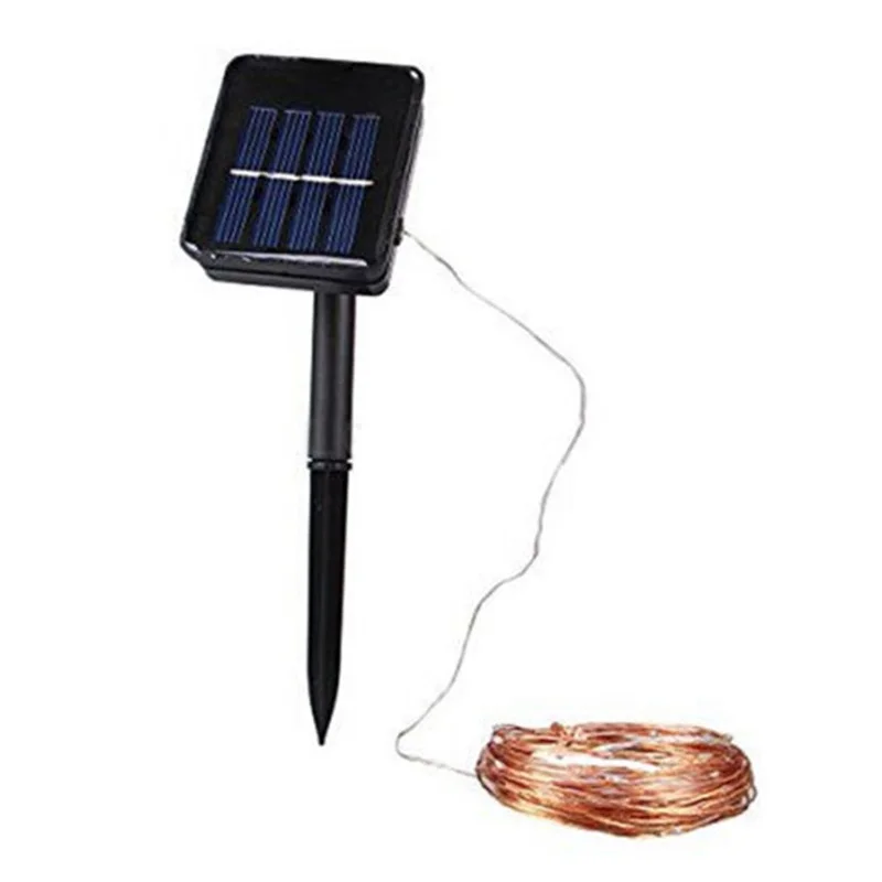 Теплый белый 10 м 100LED солнечная энергия Гирлянда Свет Сад Рождество открытый|10m