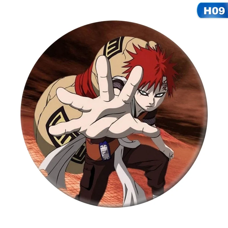 Нагрудный знак Косплэй аниме Гаара Uchiha SASUKE uzumaki костюм брошь пластиковый держатель - Цвет: 09