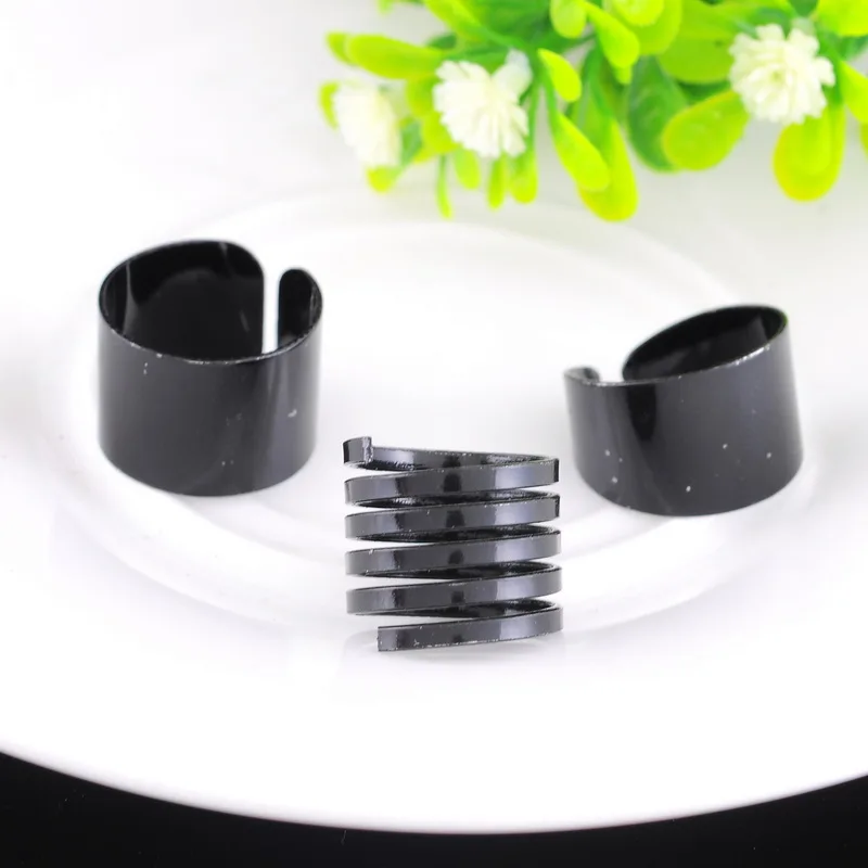 3 шт./компл. модное черное Открытое кольцо на фаланг пальца набор для женщин Панк
