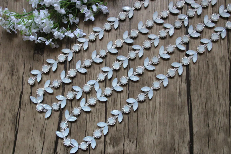 Украшение для стразы 20 ярдов с опаловыми кристаллами аппликация свадебная