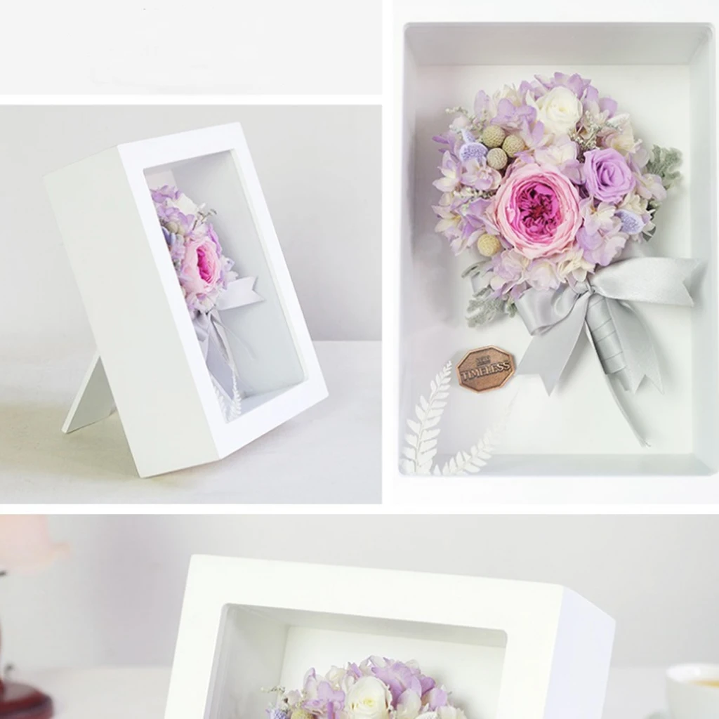 Роскошная деревянная стеклянная 3D рамка для фотографий держатель дисплей