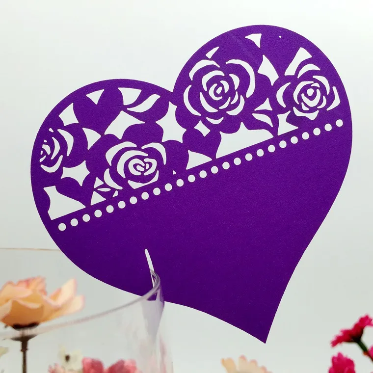 Стакан для вина в форме сердца лазерная гравировка украшение стола свадебного