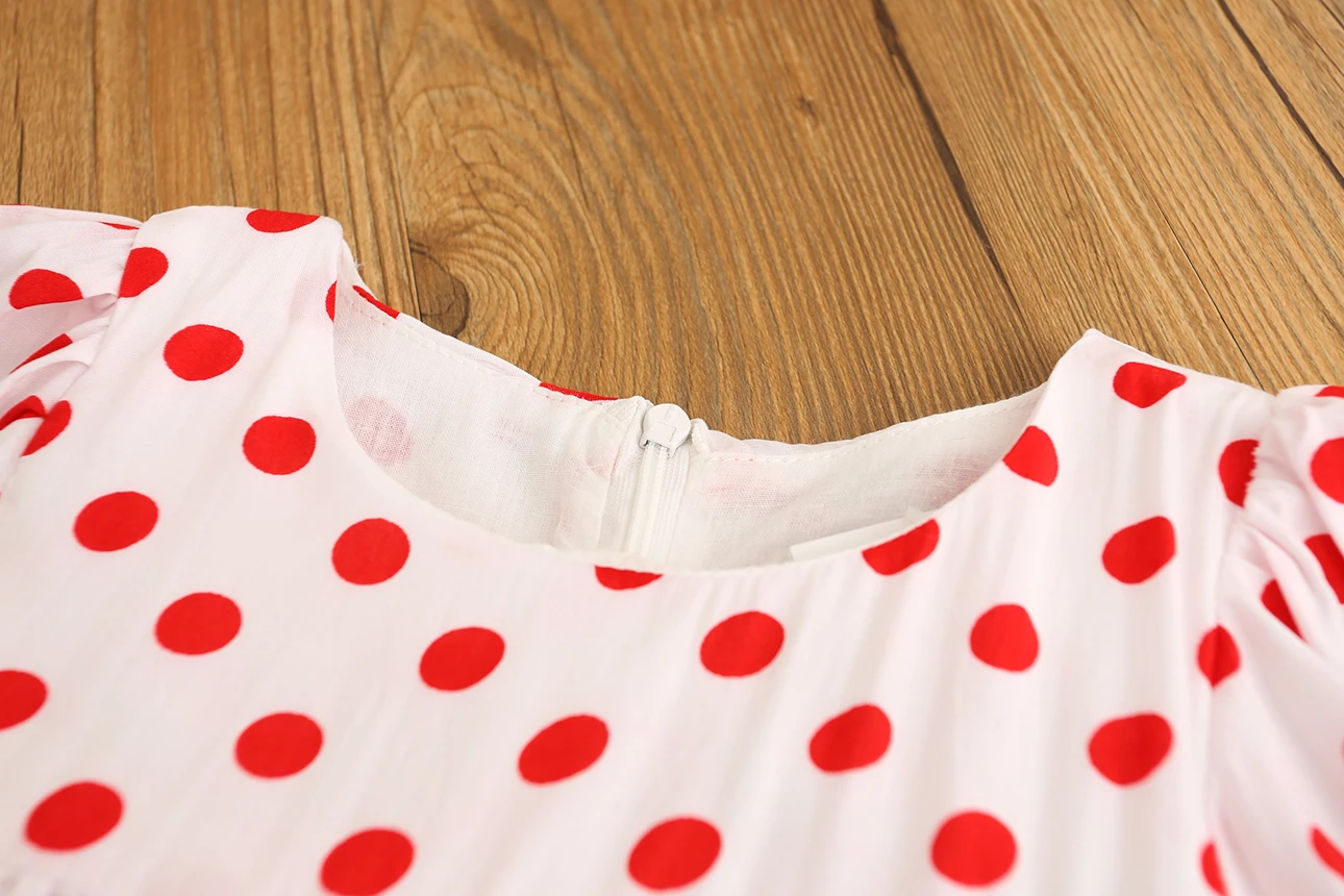 Bear Leader Girls Dress 2019 Lovely Style Short Sleeve Dot Printing Design for Kids Round Collar Children Clothing For3-8Y | Детская