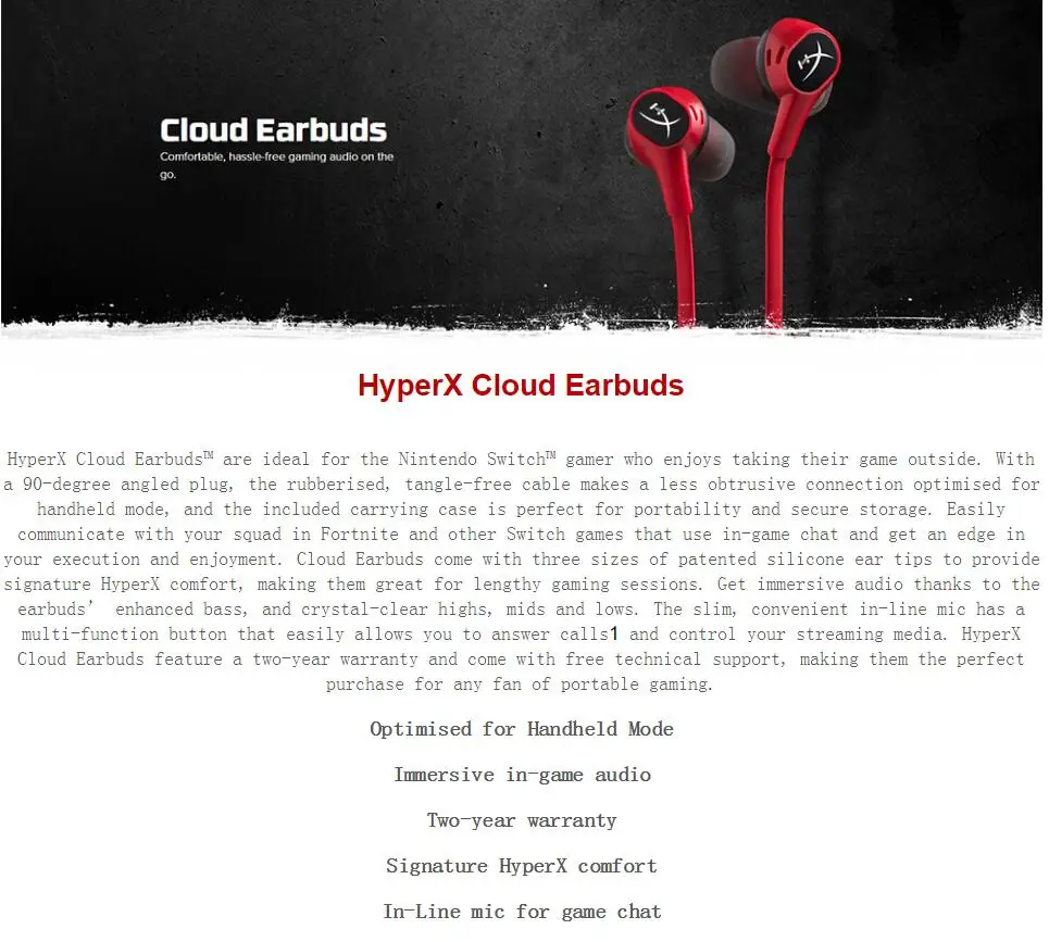 Оригинальные наушники kingston HyperX Cloud, игровая гарнитура с микрофоном, проводная гарнитура с эффектом погружения, аудио наушники-вкладыши для игр