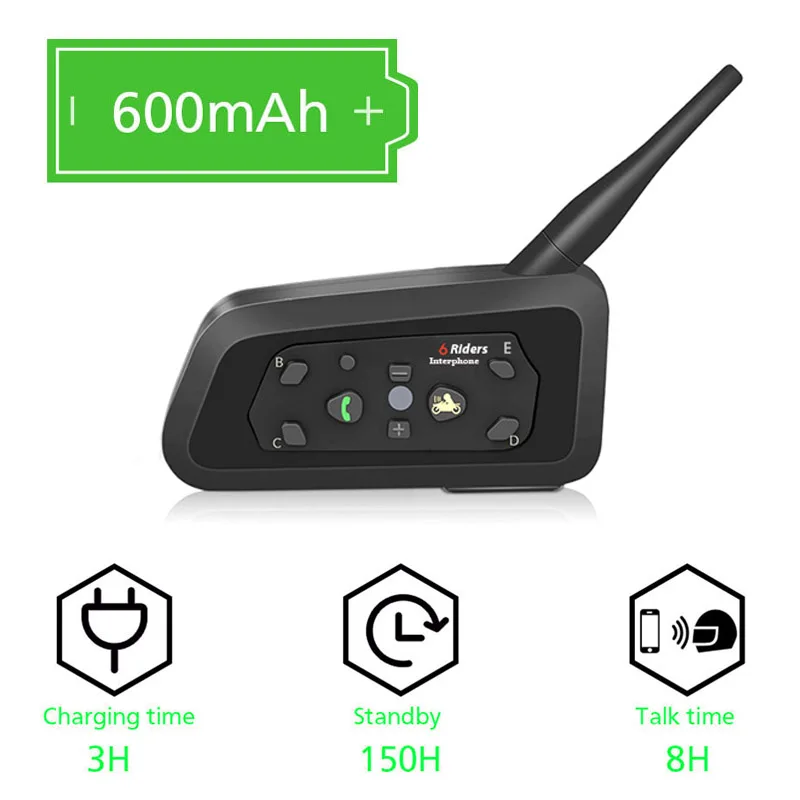 2 шт. R6 мотоцикл Bluetooth шлем гарнитуры домофон громкой связи гарнитура для диктора 6