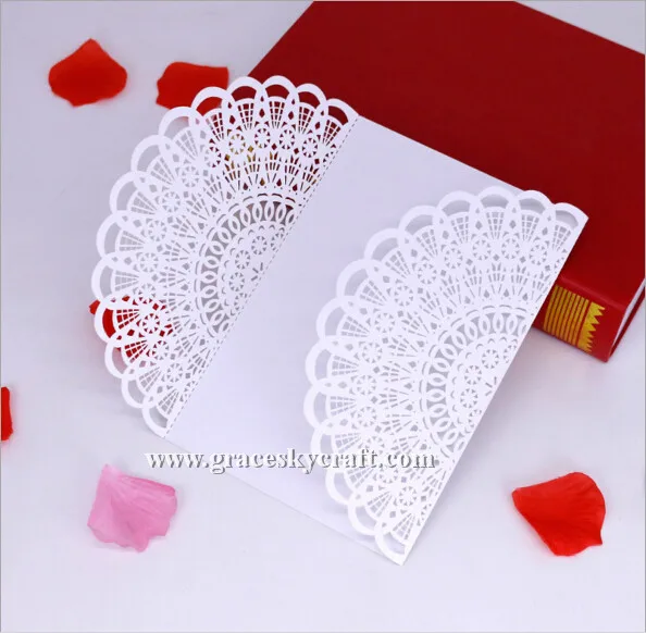 30 шт/лот Бесплатная доставка Лазерная резка Европейский стиль кружева сложенный