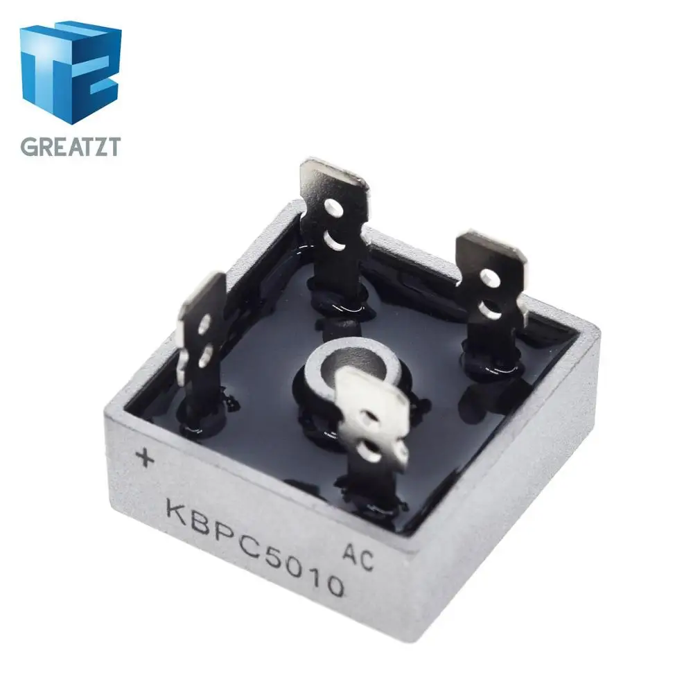 GREATZT 1 шт. диодный мост KBPC5010 50A 1000 В выпрямитель kbpc5010|100 pcs|10 pcs |