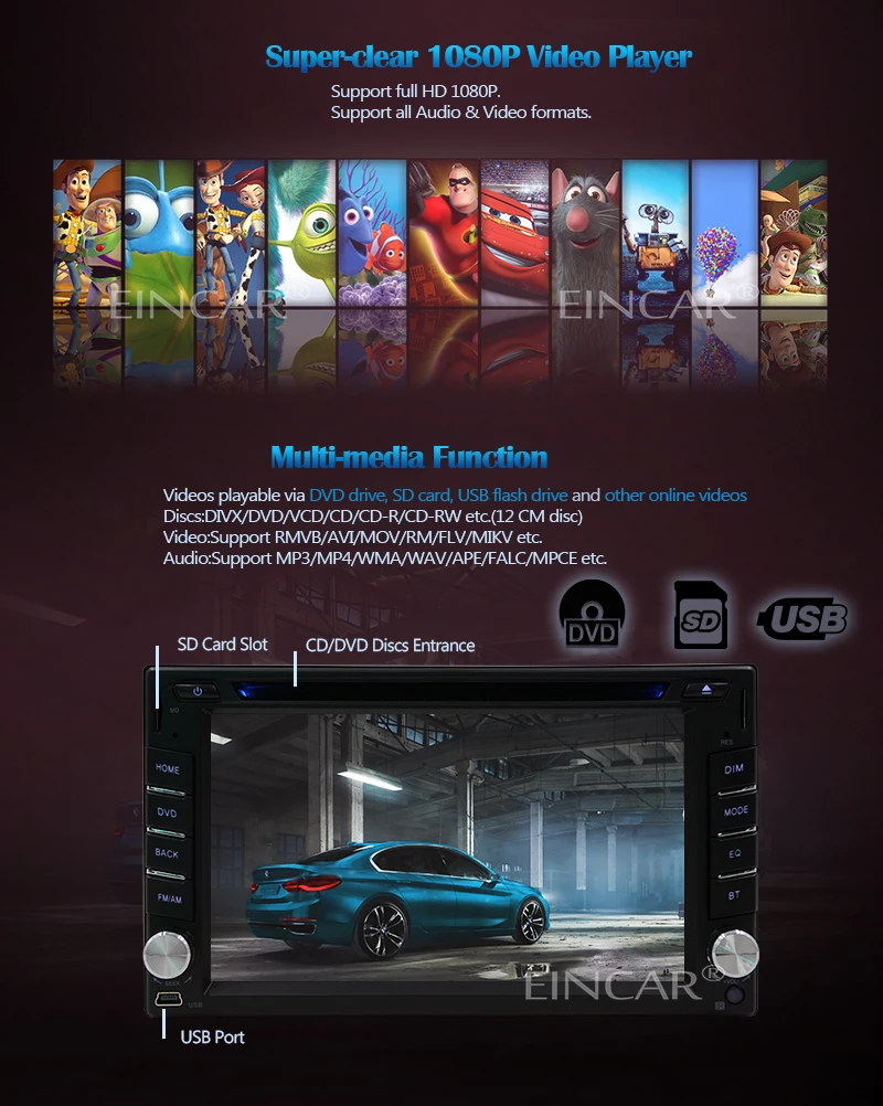 Quad Core Android 5.1 2din Dvd плеер Автомобиля Car PC Tablet двухместный 2 din 6.2 ''Автомобильный GPS